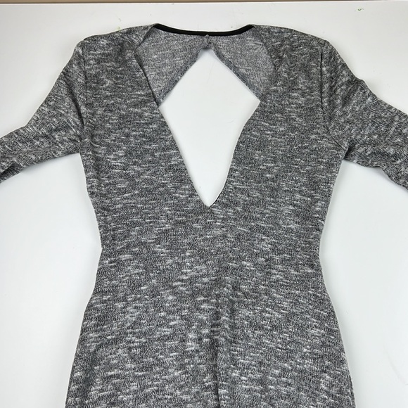 Fashion Nova Grey Plunging Neckline and Open Back Jersey Dress - Picture 5 of 9